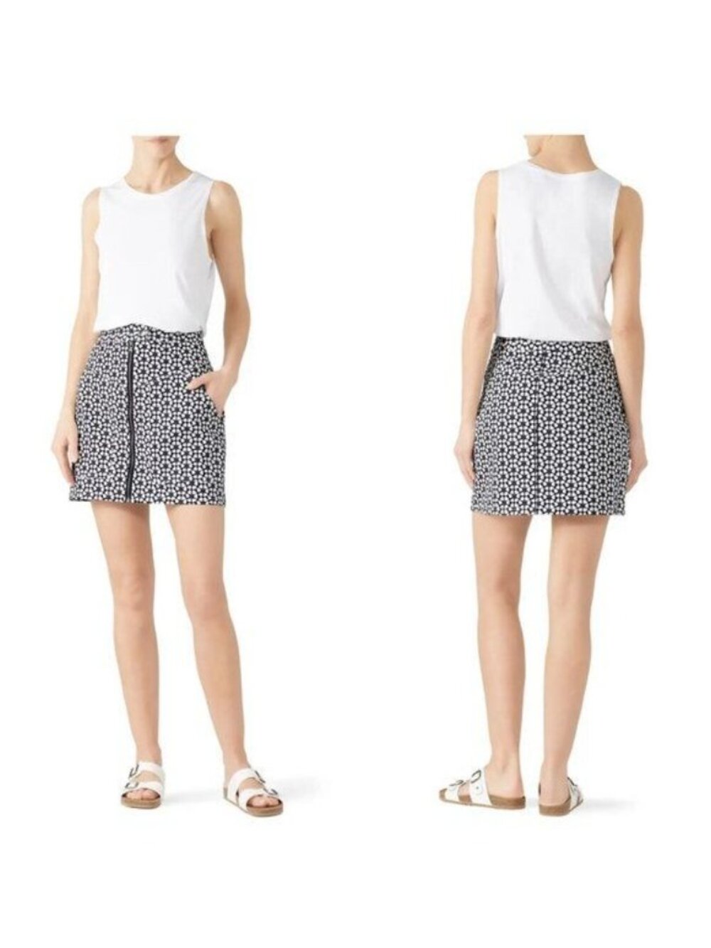 Rebecca Minkoff Navy Marigold Skirt - S - Picture 7 of 7